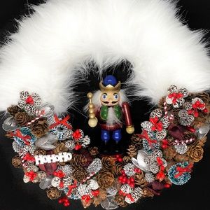 Handmade Christmas wreath, decor